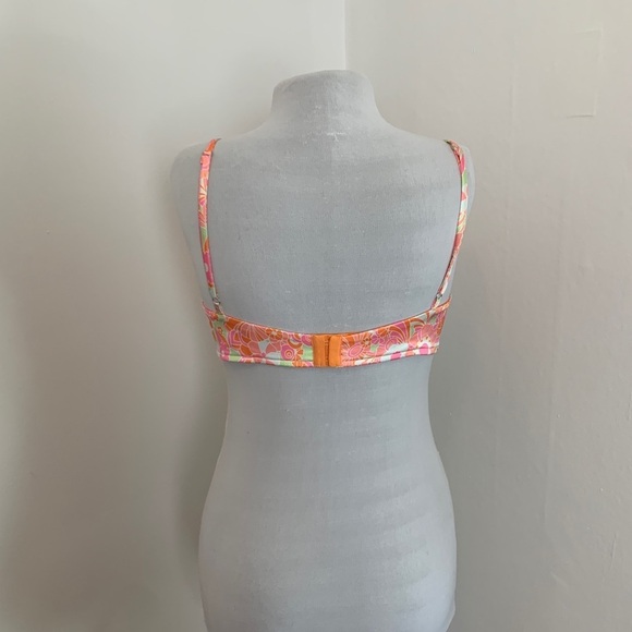 Princess Polly Maddie Set Floral Orange Silky Bra Top Flares high waist festival - Picture 10 of 16